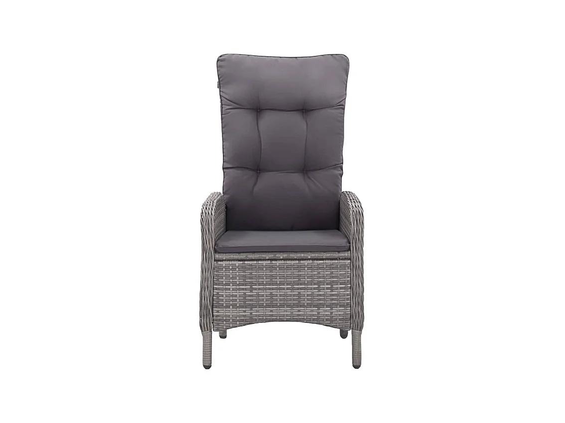 Davud  Ensemble à manger de jardin 7 pcs Gris