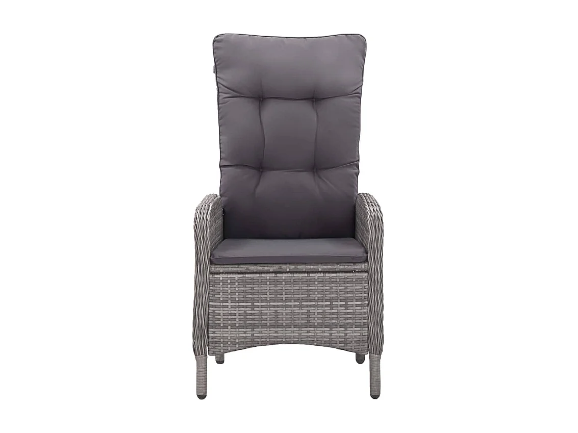 Davud  Ensemble à manger de jardin 7 pcs Gris