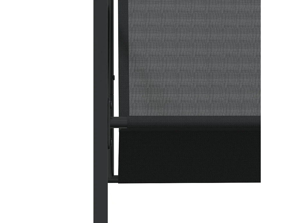 Suze  Ensemble à manger de jardin 9 pcs noir textilène