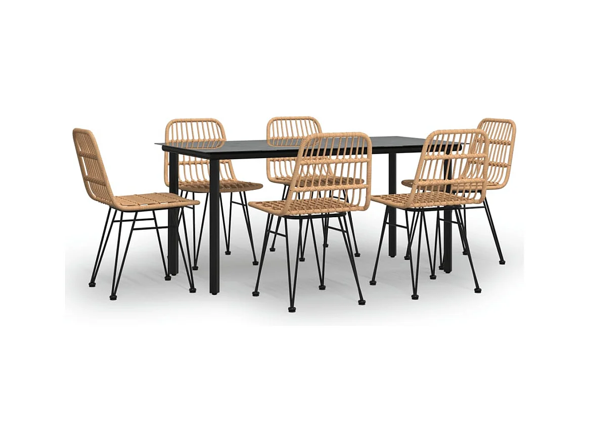 Ballyhaise  7-delige Tuinset poly rattan