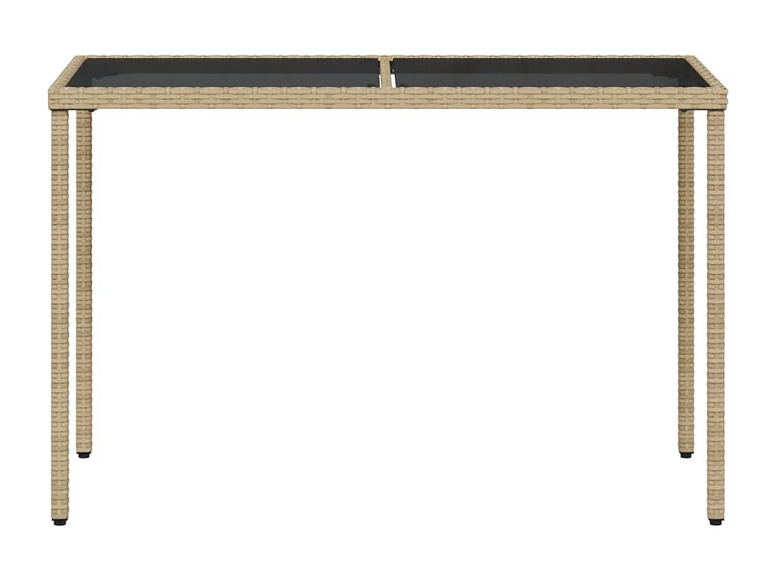 Kelior  Set comedor de jardín 5 pzas con cojines ratán sintético beige