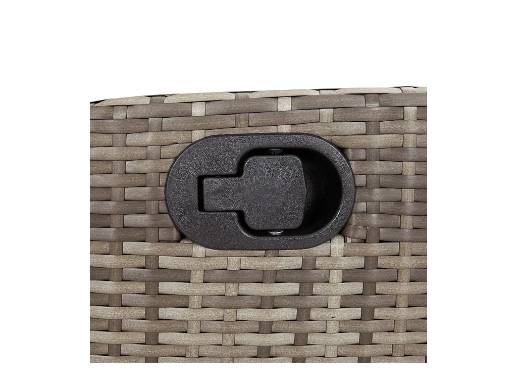 Emory  Ensemble à manger de jardin 9 pcs coussins gris résine tressée