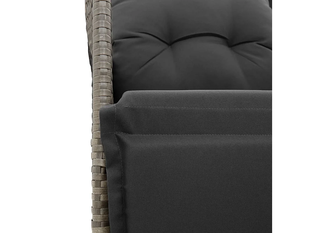 Staunton  Ensemble à manger de jardin 9 pcs coussins gris résine tressée