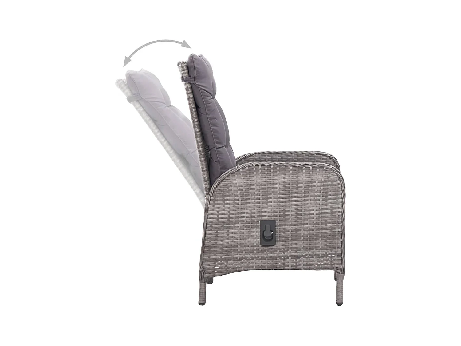 Vylke  Ensemble à manger de jardin 3 pcs Gris