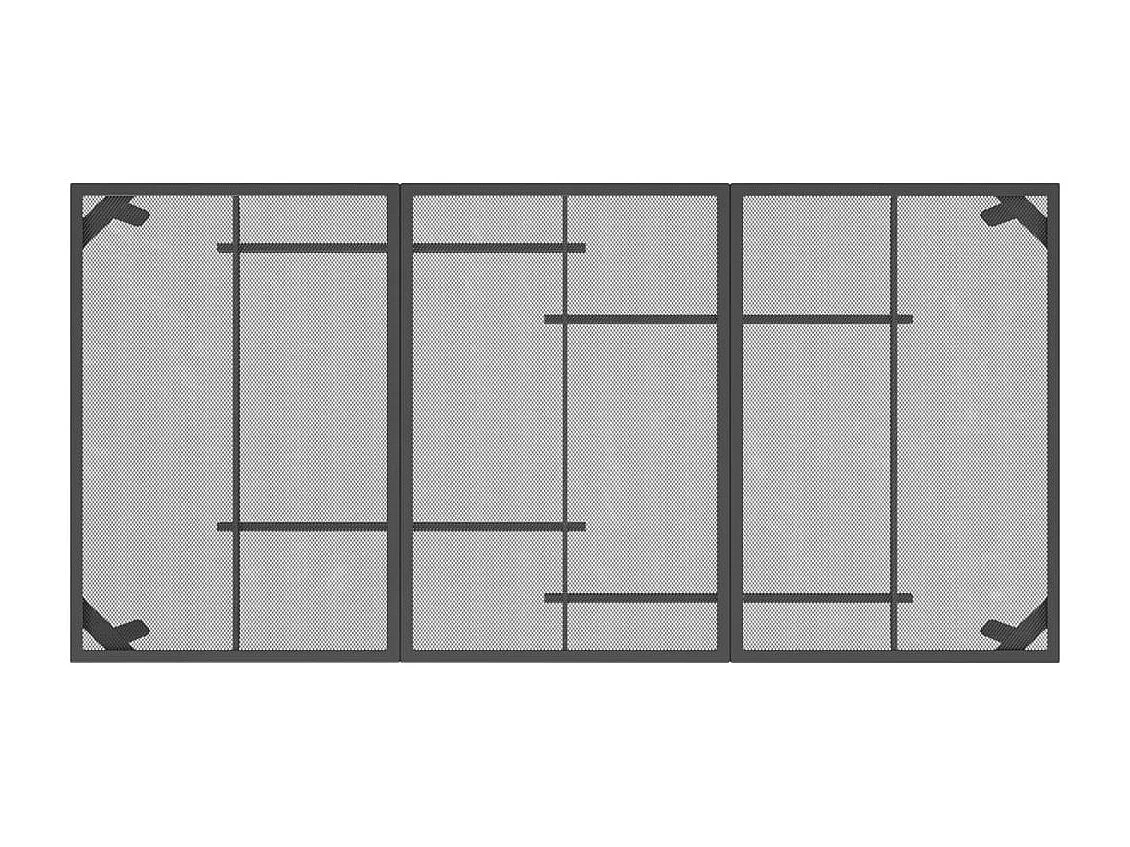 Jenneke  Ensemble à manger de jardin 9 pcs anthracite métal maille