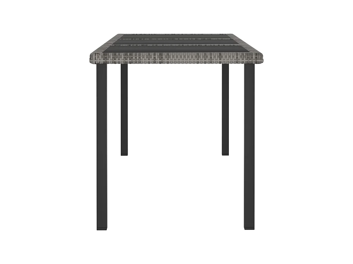 Wahiawa  Ensemble à manger de jardin 7 pcs Résine tressée Gris