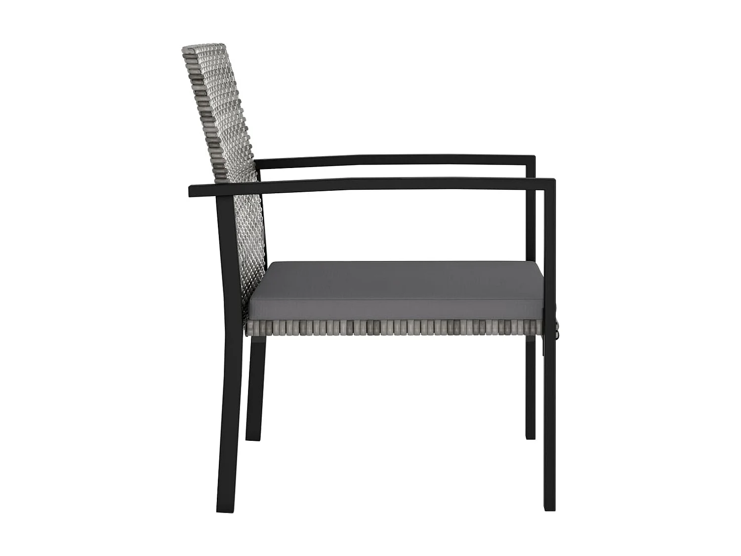 Wahiawa  Ensemble à manger de jardin 7 pcs Résine tressée Gris