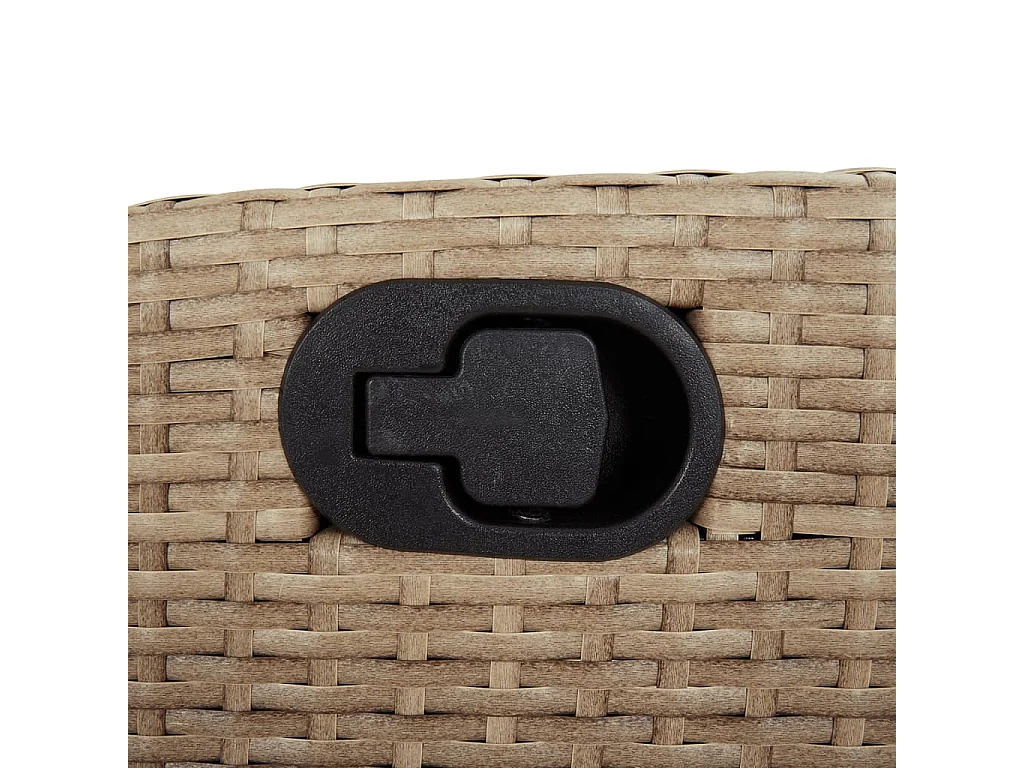 Emory  7-delige Tuinset met kussens poly rattan beige