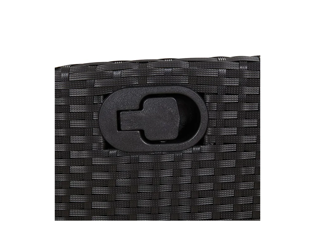 Chattanooga  Ensemble à manger de jardin 9pcs coussins noir résine tressée