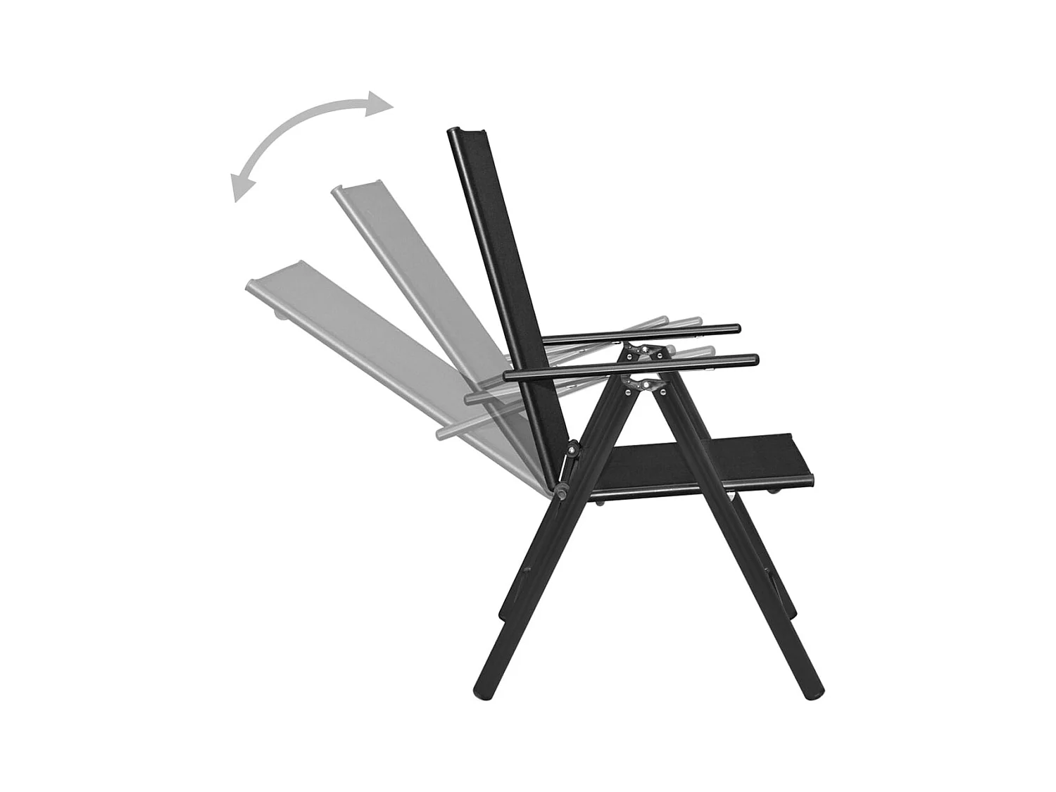 Westerbeek  Ensemble à manger de jardin 5 pcs aluminium noir