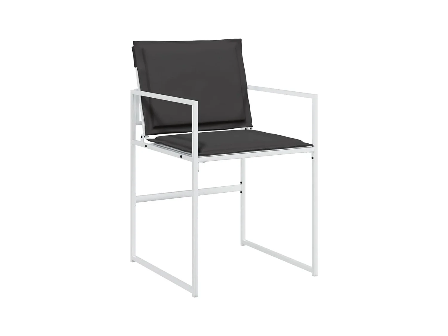 Svidir  Ensemble à manger de jardin avec coussins 9 pcs blanc textilène