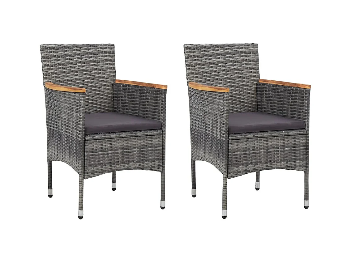 Benine  Ensemble à manger de jardin 5 pcs Gris