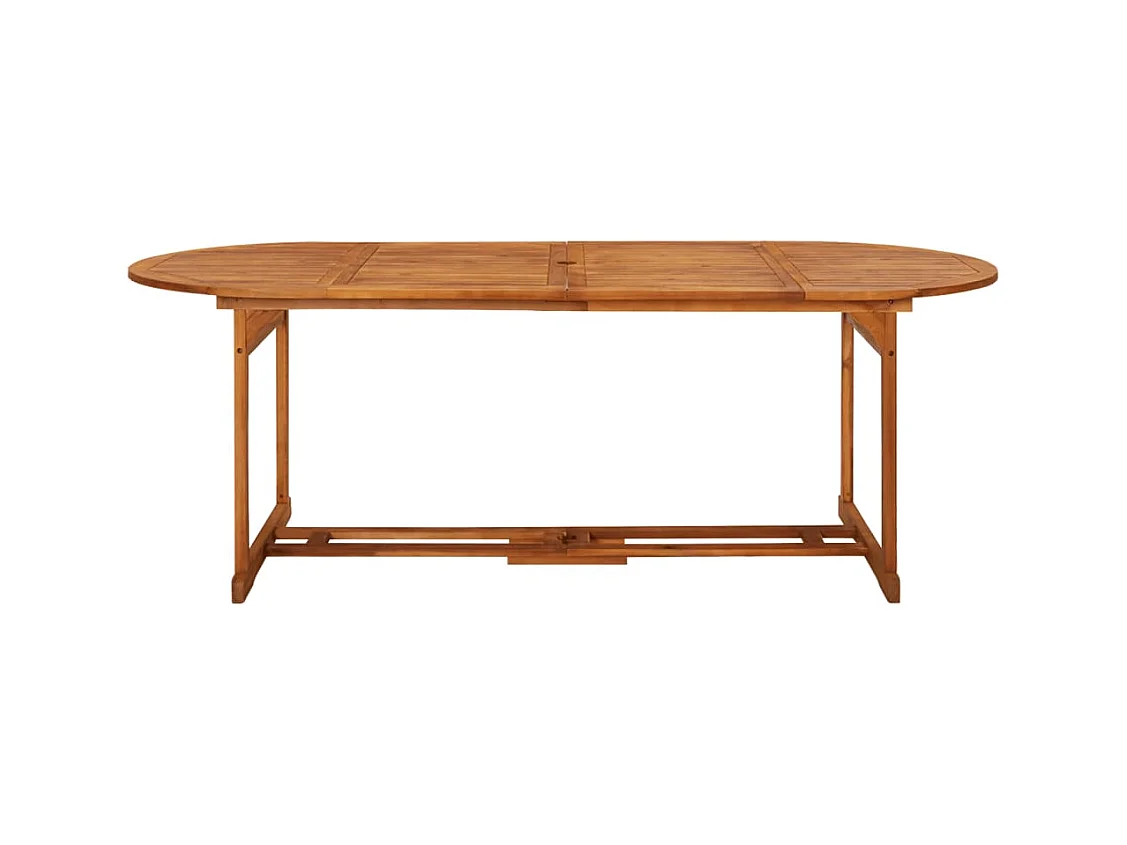 Jersey Village  Ensemble à manger de jardin 9 pcs 220x90x75 cm bois d'acacia