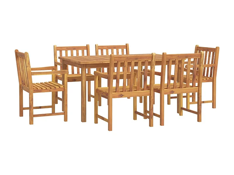 Aldren  Ensemble à manger de jardin 7 pcs Bois d'acacia solide