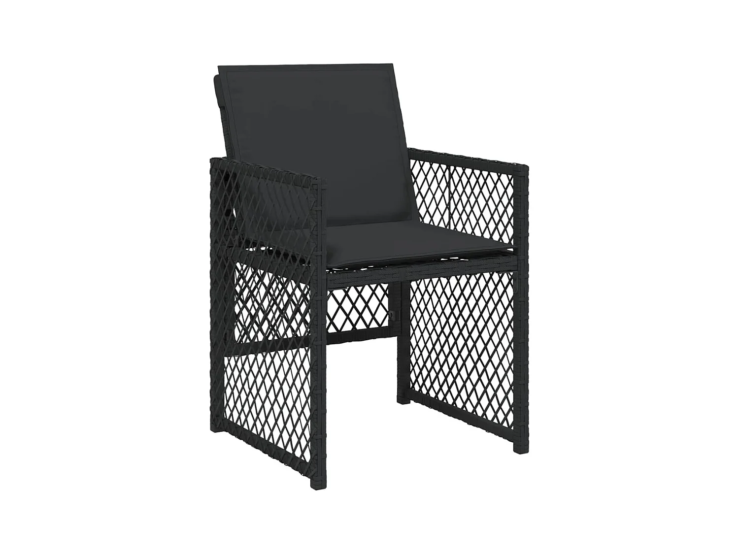 Lubbeek  Ensemble à manger de jardin 13 pcs coussins noir résine tressée