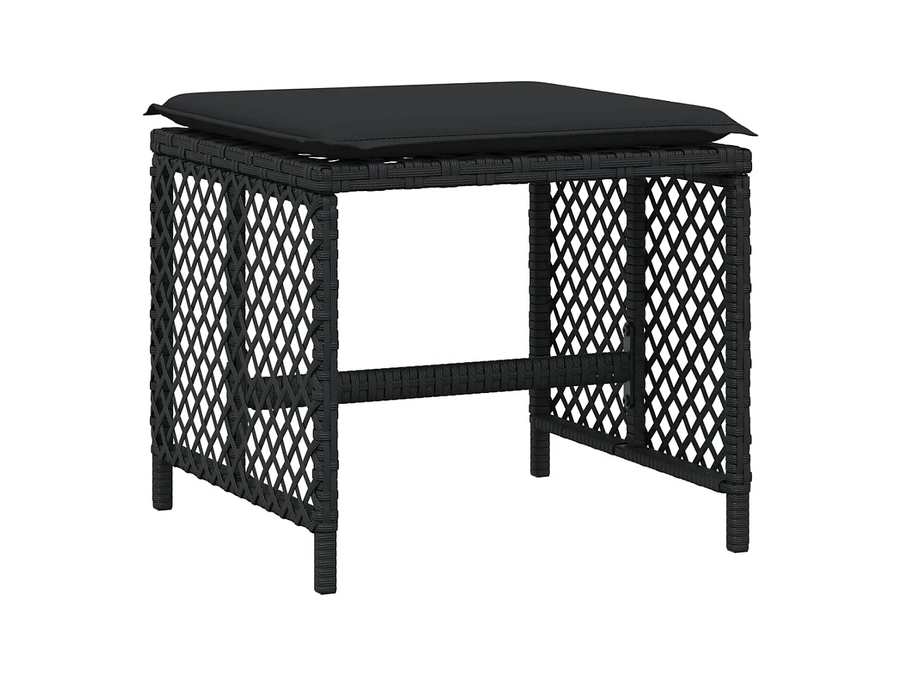 Lubbeek  Ensemble à manger de jardin 13 pcs coussins noir résine tressée