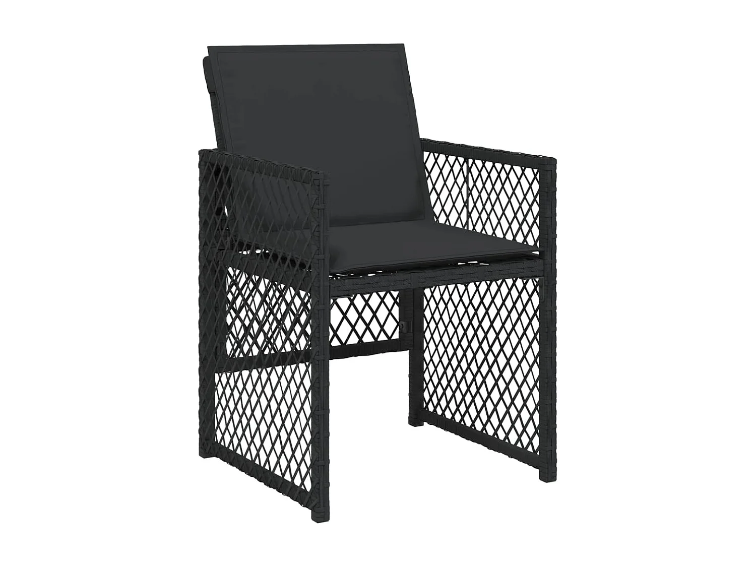 Lubbeek  Ensemble à manger de jardin 13 pcs coussins noir résine tressée