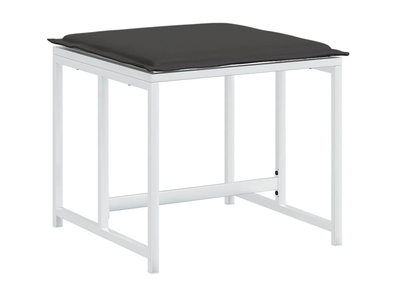 Dunkitt  Ensemble à manger de jardin avec coussins 17pcs blanc textilène