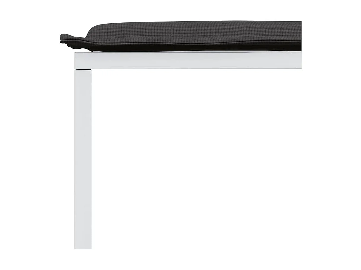 Dunkitt  Ensemble à manger de jardin avec coussins 17pcs blanc textilène