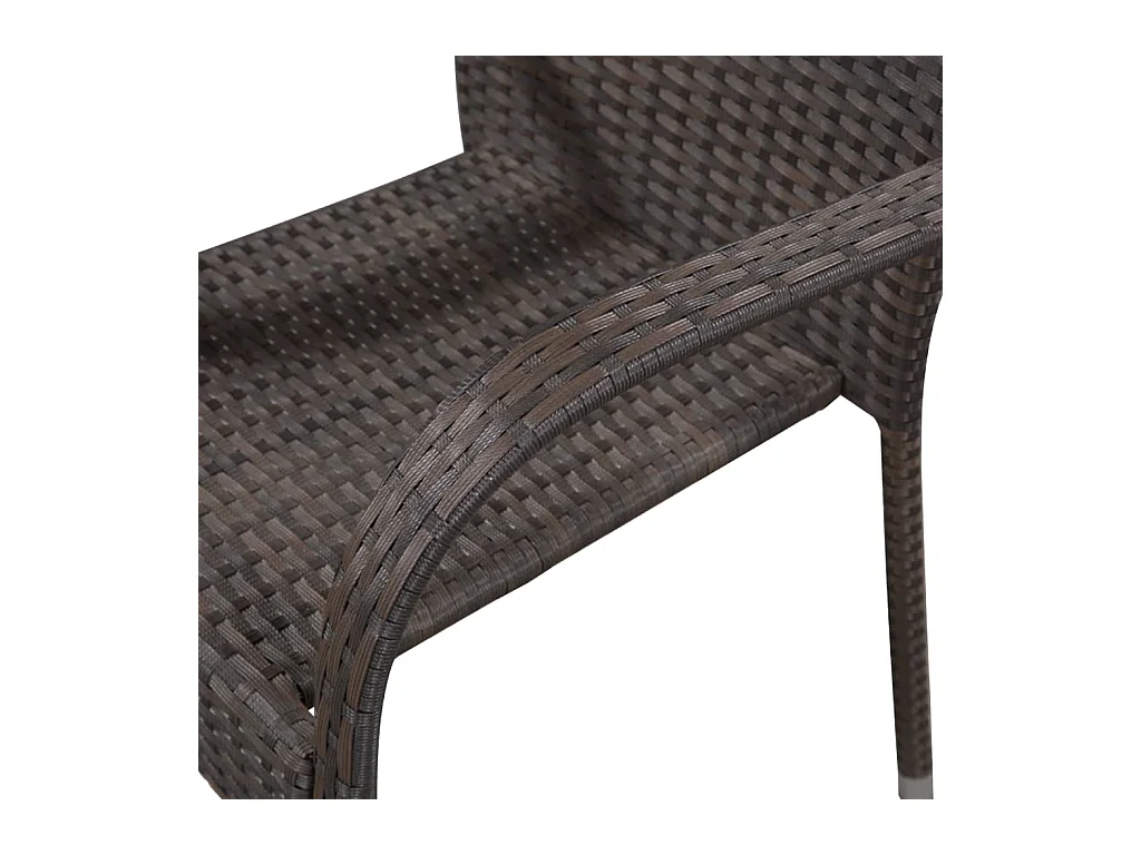 Asli  Ensemble à manger de jardin 7 pcs Marron