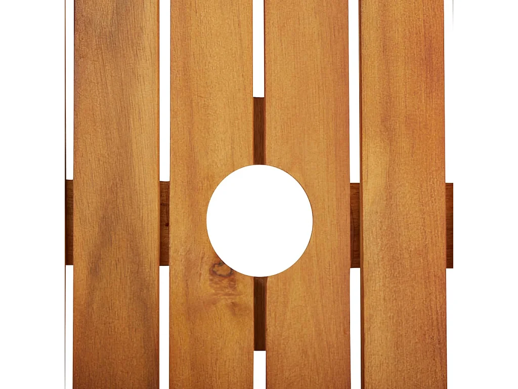 Bourges  Set comedor de jardín 3 pzas y cojines madera maciza de acacia