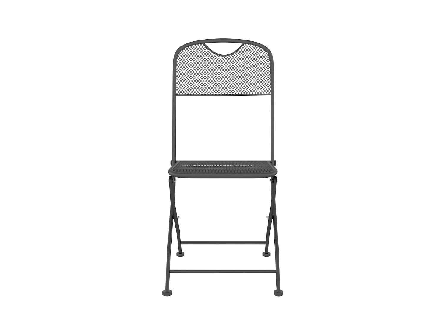 Luan  Ensemble à manger de jardin 7 pcs anthracite métal maille