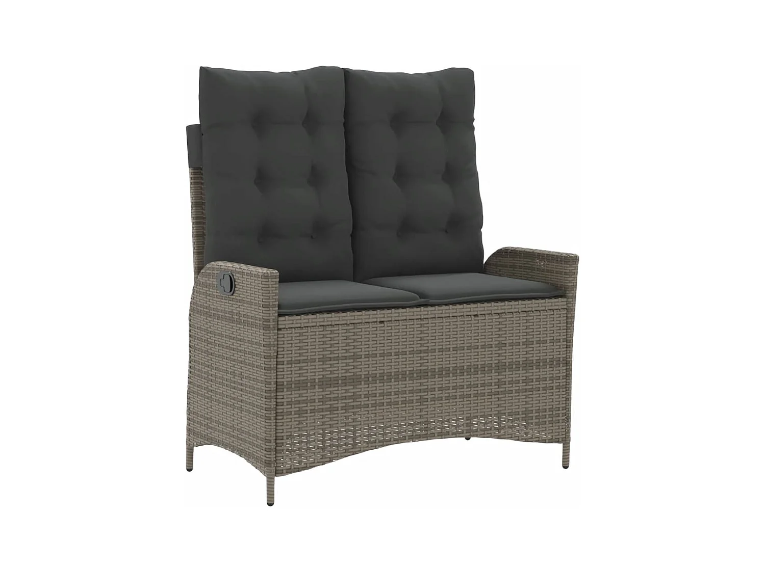 Myrvin  Ensemble à manger jardin 4pcs et coussins Gris Résine tressée