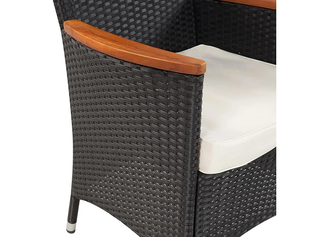 Valdese  Ensemble à manger d'extérieur 5pcs avec coussins Résine tressée