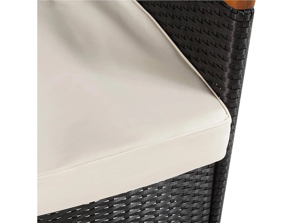 Valdese  Ensemble à manger d'extérieur 5pcs avec coussins Résine tressée