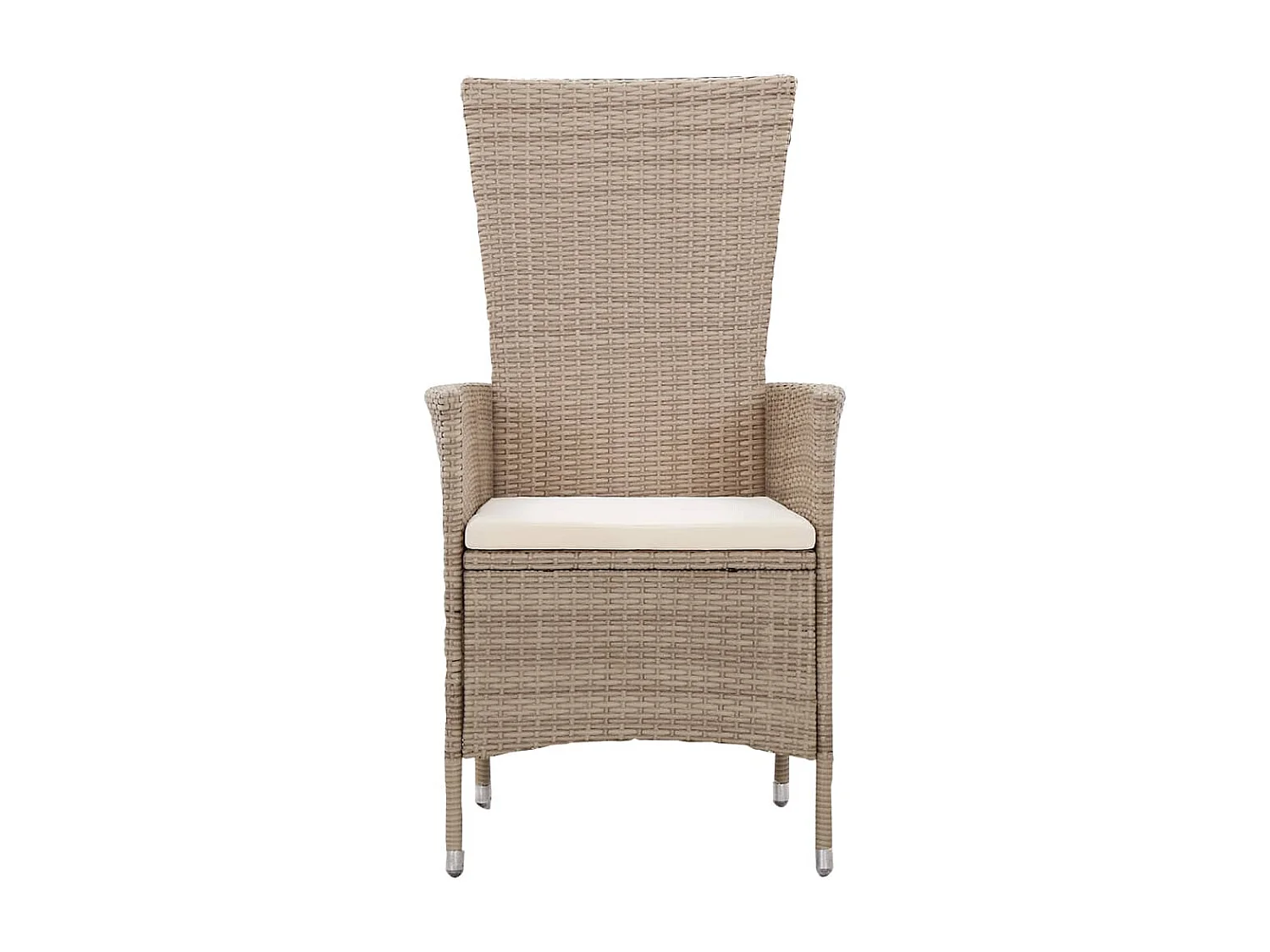 Serafino  Ensemble à manger de jardin avec coussins 7 pcs Beige