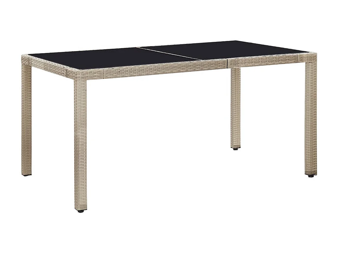 Bahae  7-delige Tuinset met kussens poly rattan beige