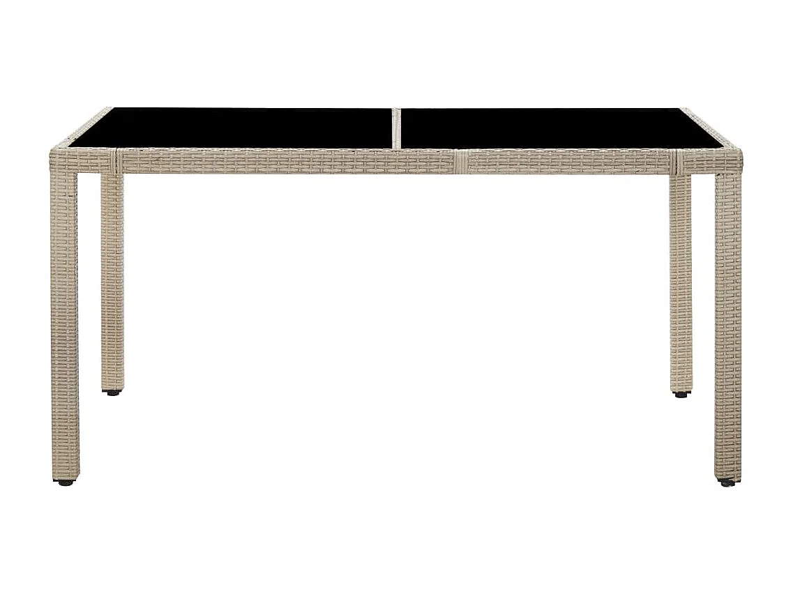 Bahae  7-delige Tuinset met kussens poly rattan beige