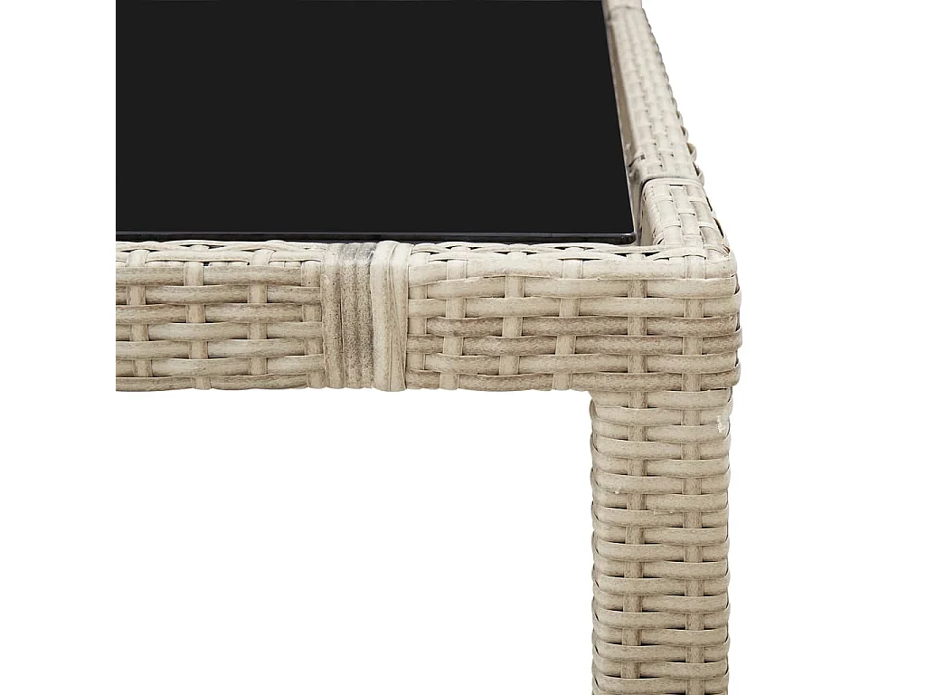 Bahae  Ensemble à manger d'extérieur 7 pcs coussins Résine tressée