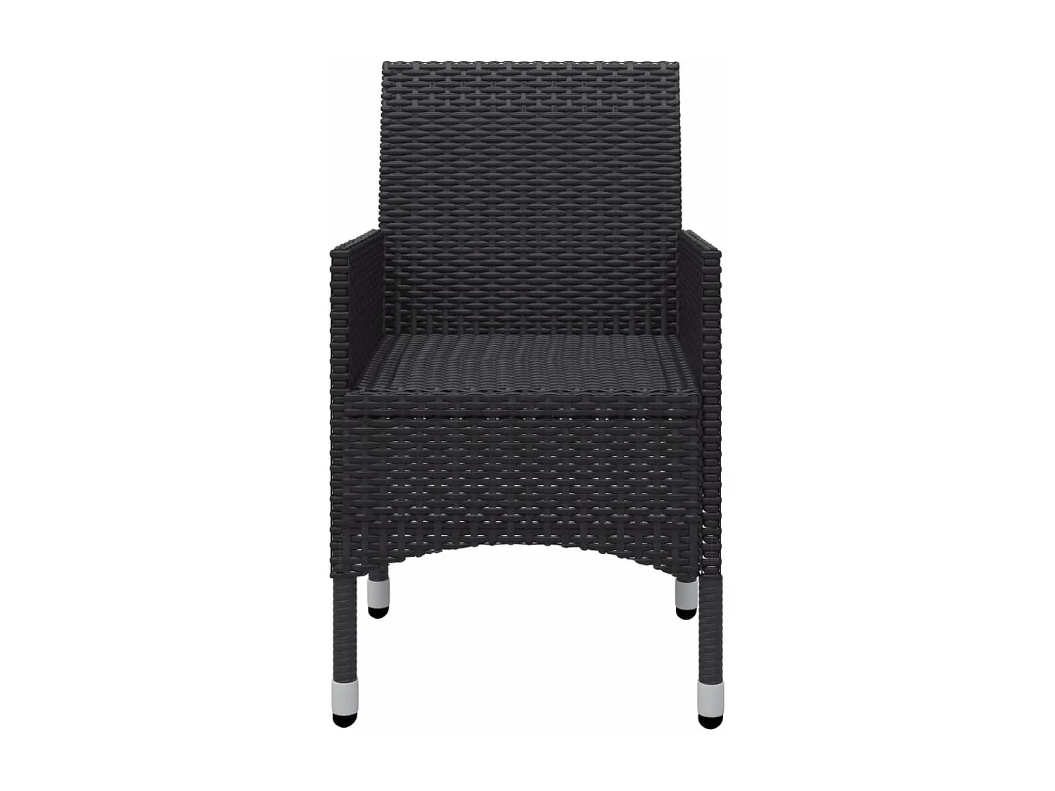 Benine  Ensemble à manger de jardin 5 pcs Noir