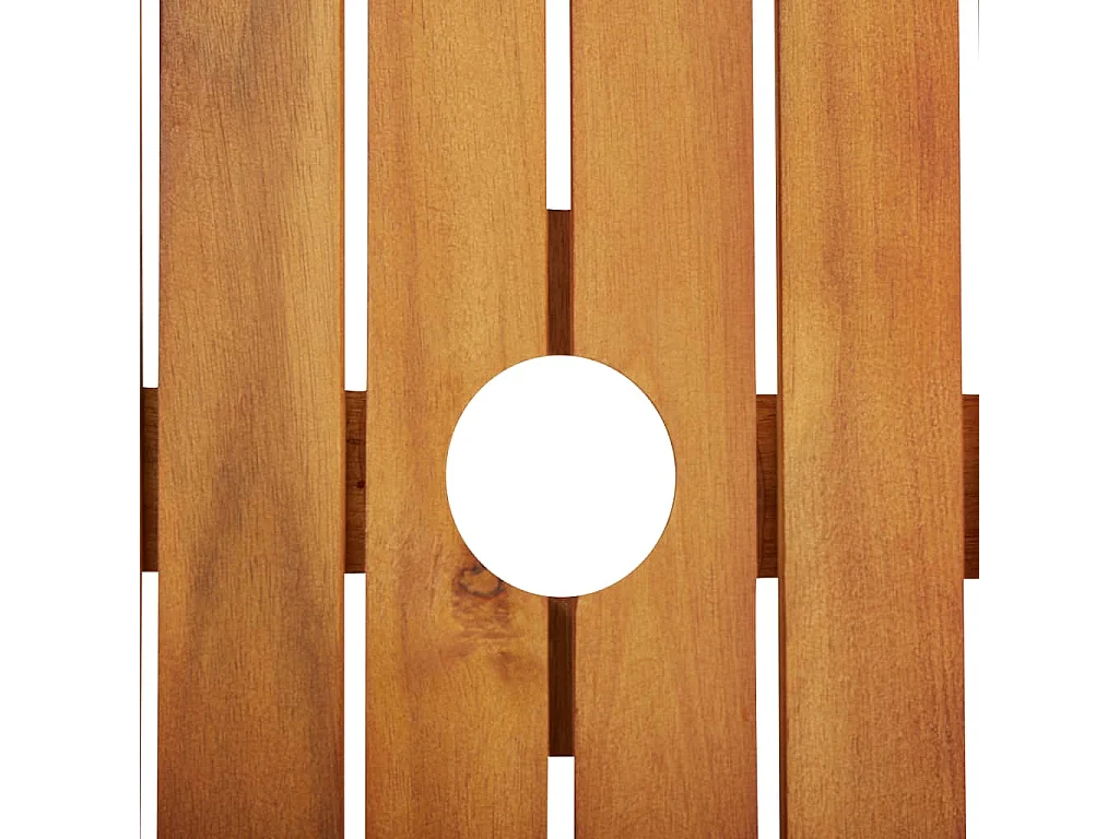 Bourges  Ensemble à manger d'extérieur 3 pcs et coussins Acacia solide