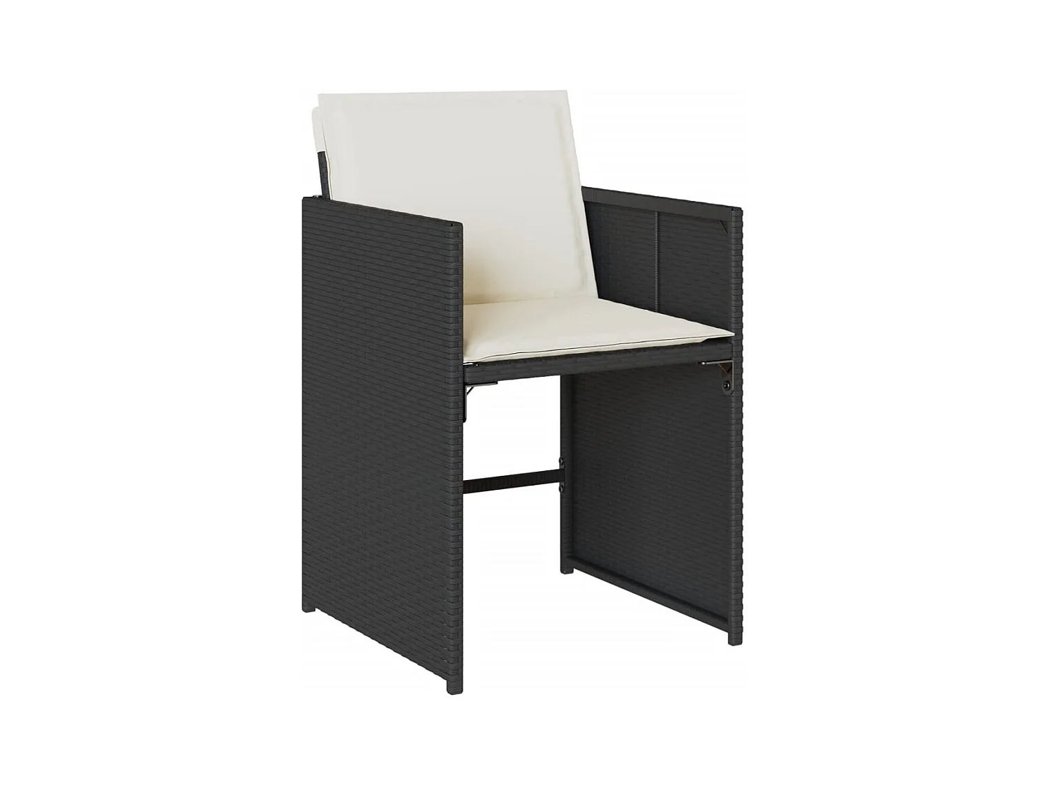 An Daingean  Ensemble à manger de jardin 13 pcs coussins noir résine tressée