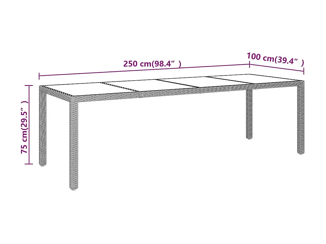 Havron  11-delige Tuinset poly rattan bruin