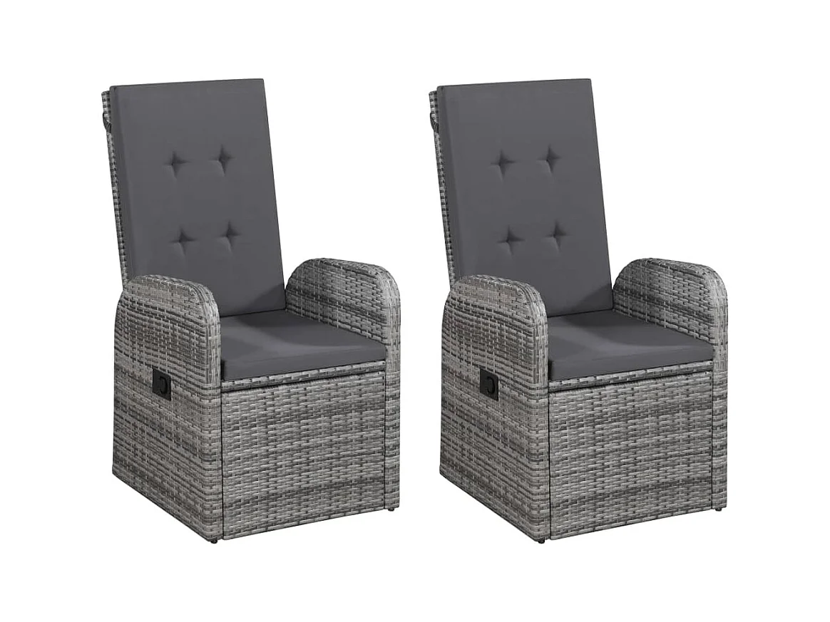 Qalren  Ensemble à manger de jardin 5 pcs Gris