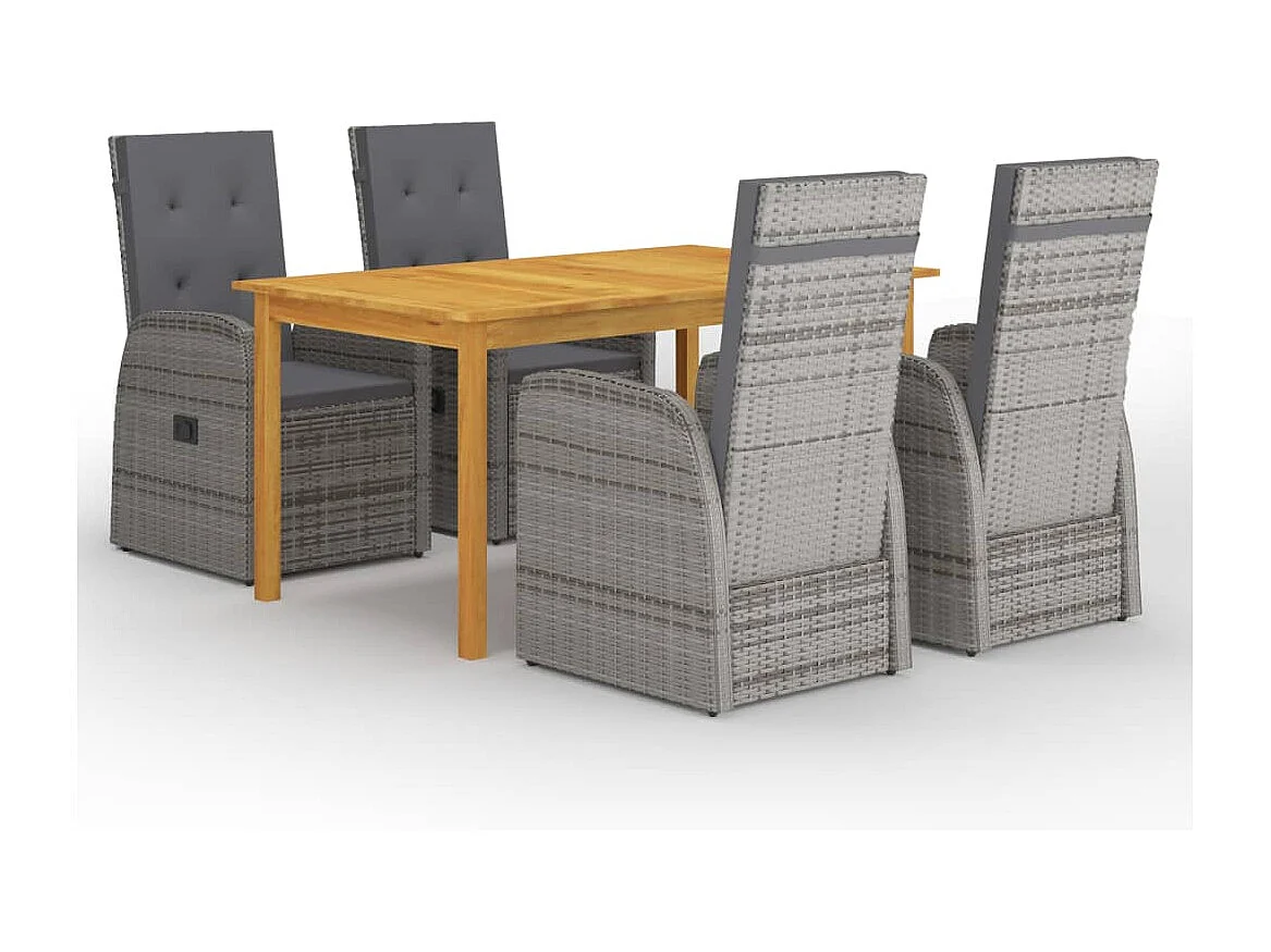 Qalren  5-delige Tuinset grijs