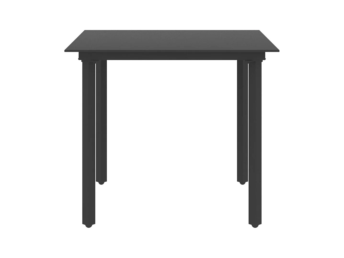 Fyrdar  Ensemble à manger de jardin 3 pcs PVC résine tressée noir