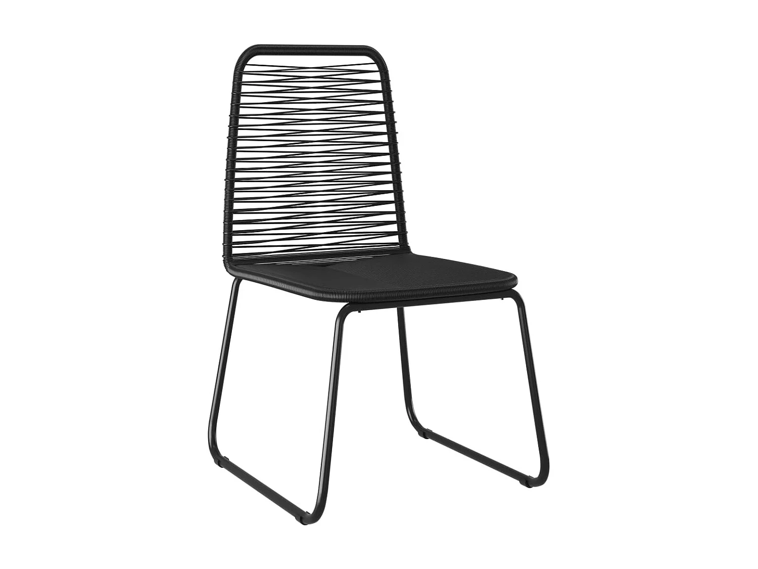 Fyrdar  Ensemble à manger de jardin 3 pcs PVC résine tressée noir