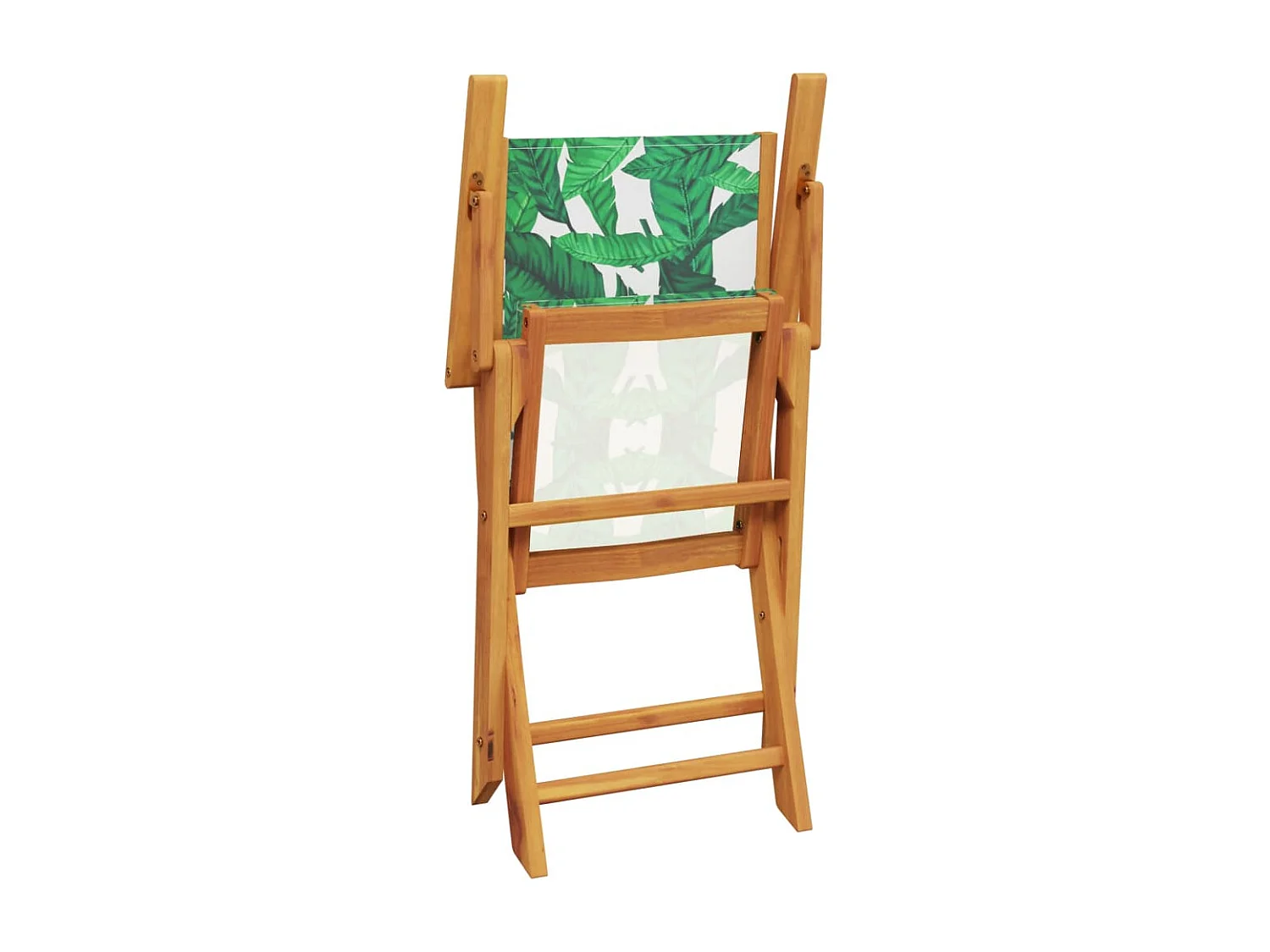 China Grove  Ensemble à manger de jardin 5 pcs motif de feuilles tissu bois
