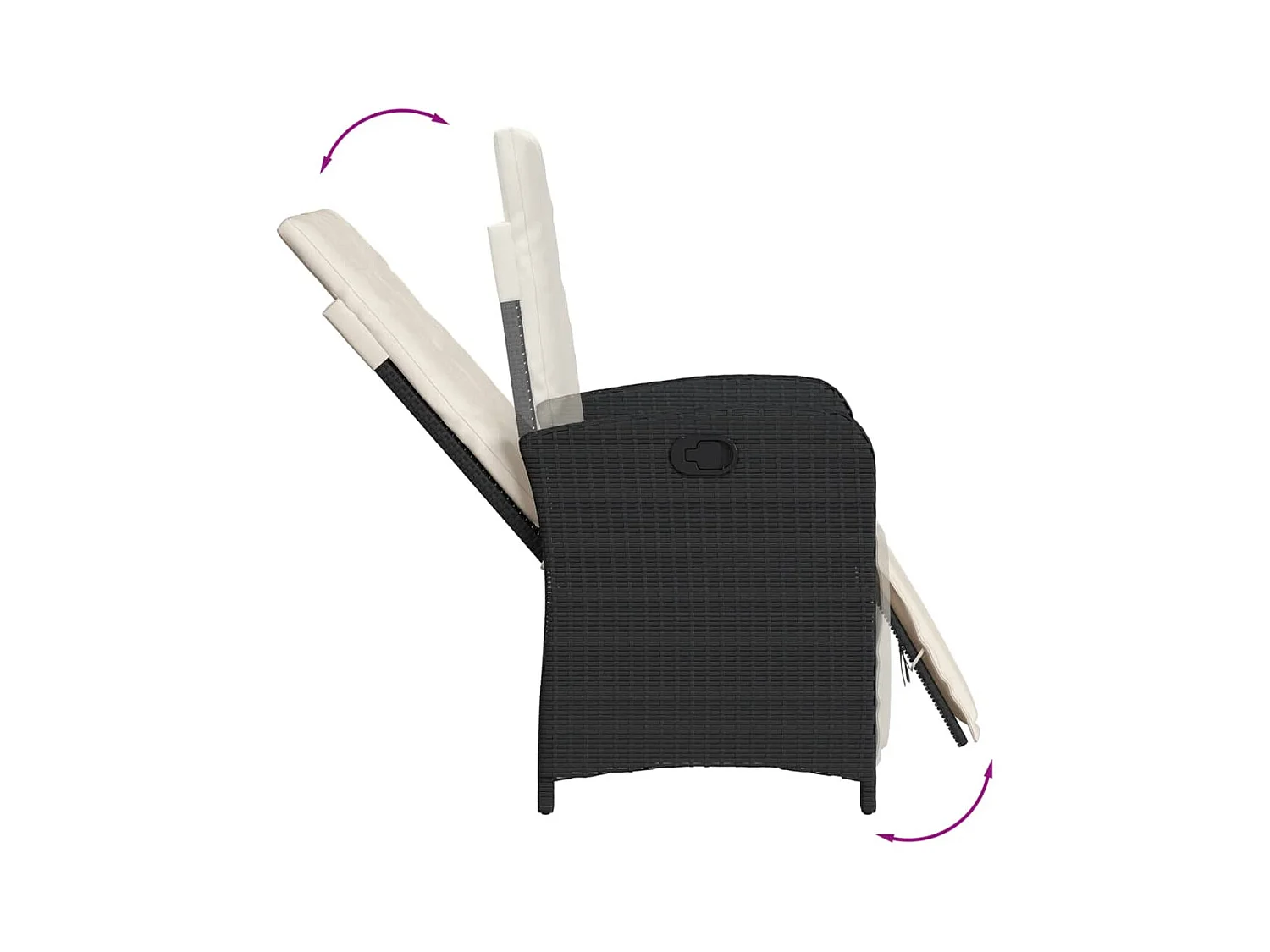 Hillside  Ensemble à manger de jardin coussins 7pcs Noir Résine tressée