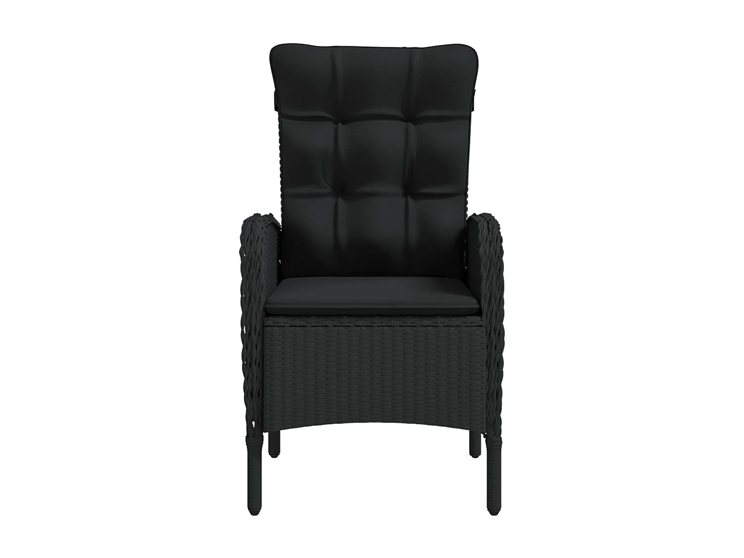 Eliseo  Ensemble à manger de jardin avec coussins 7 pcs Noir