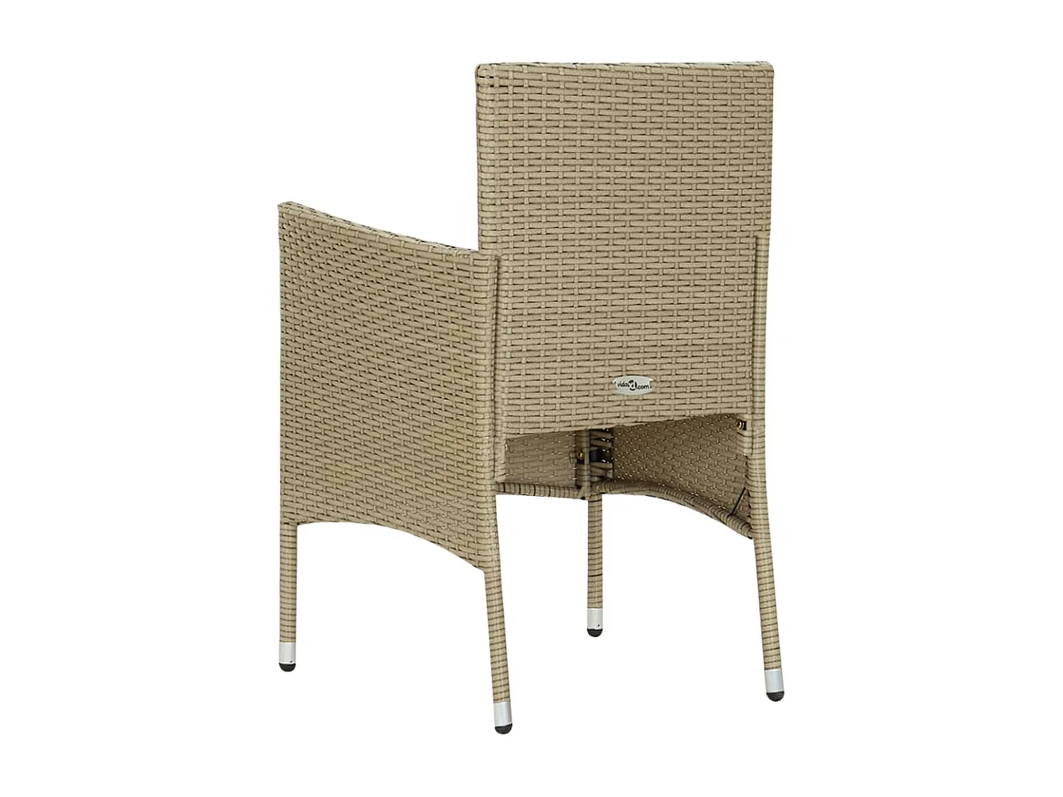 Deerlijk  5-delige Tuinset poly rattan en glas beige