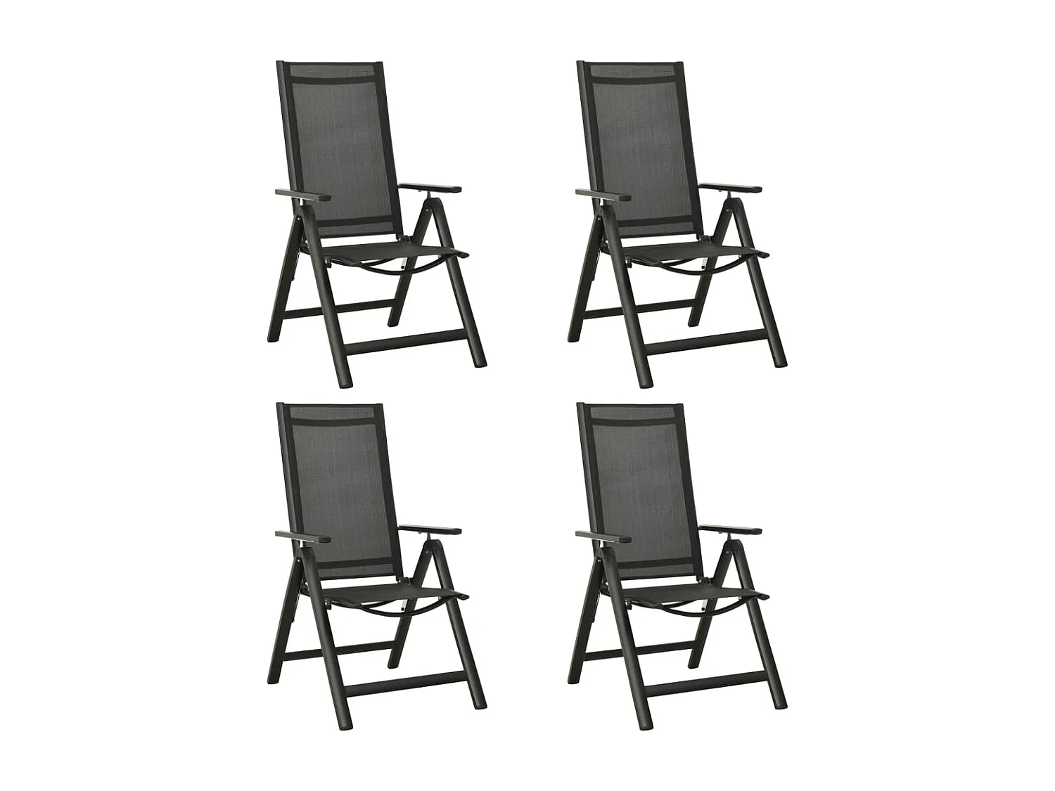 Cassano delle Murge  Ensemble à manger de jardin 5 pcs aluminium anthracite