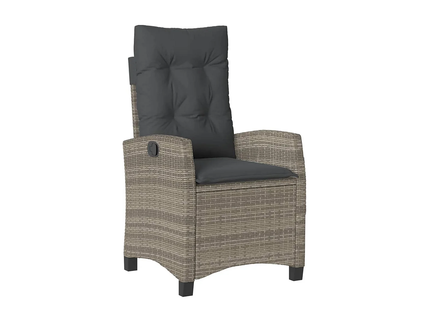 Magnir  Set comedor de jardín 5 piezas con cojines ratán sintético gris