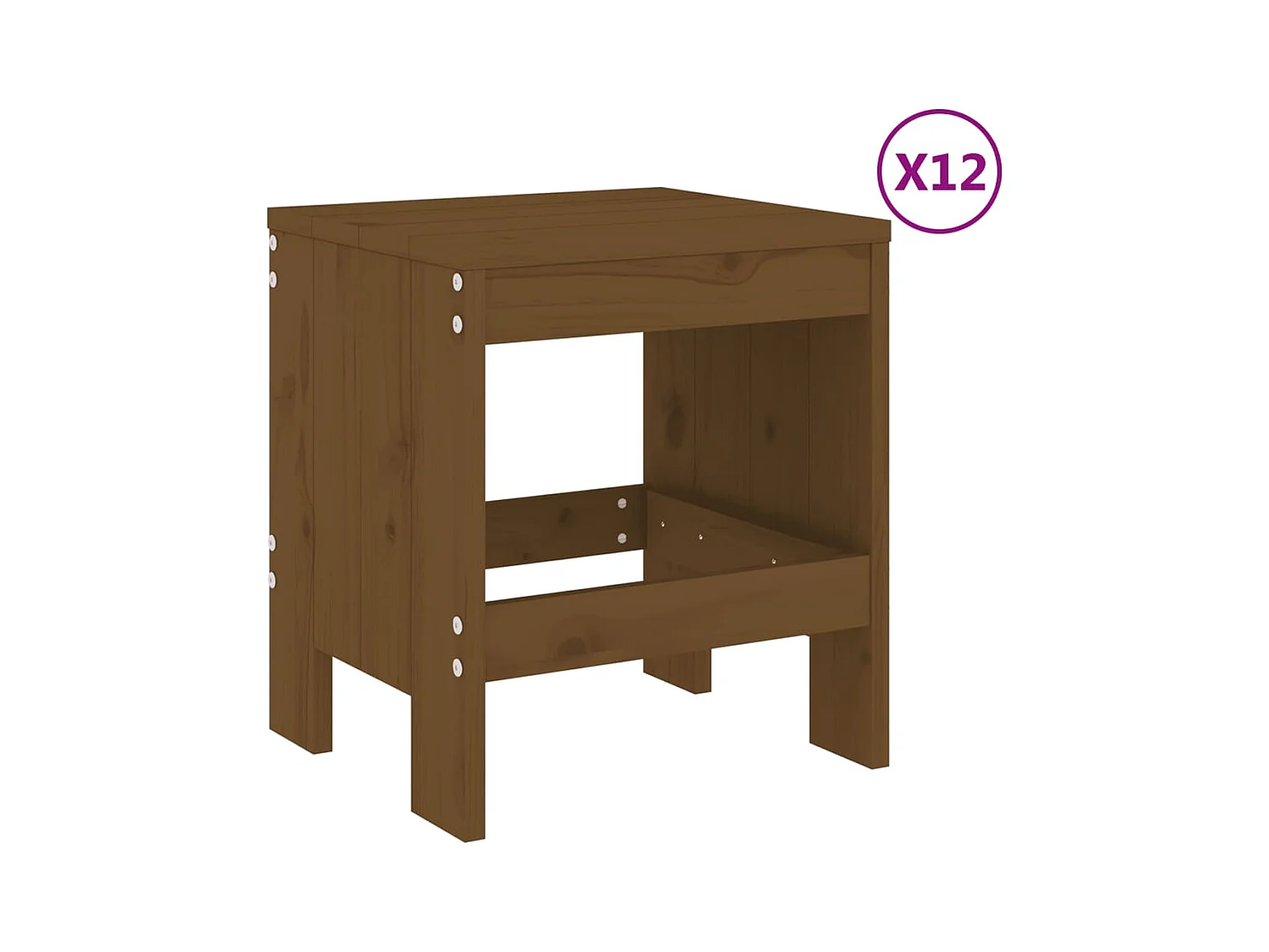 Castleisland  Ensemble à manger de jardin 13 pcs marron miel bois pin massif