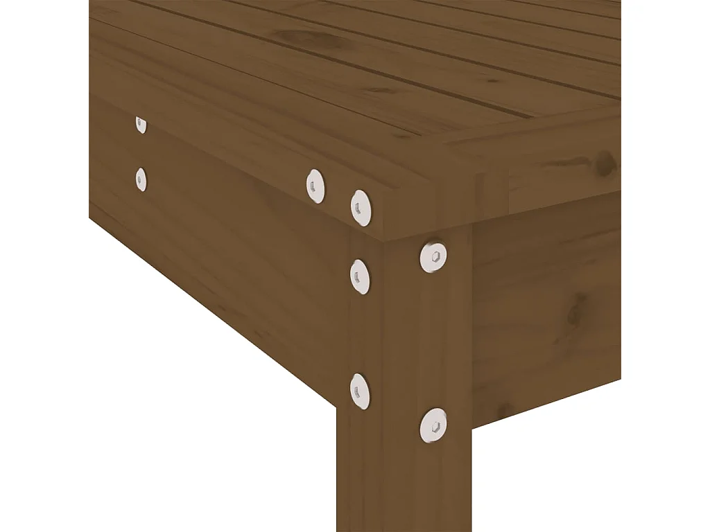 Castleisland  Ensemble à manger de jardin 13 pcs marron miel bois pin massif