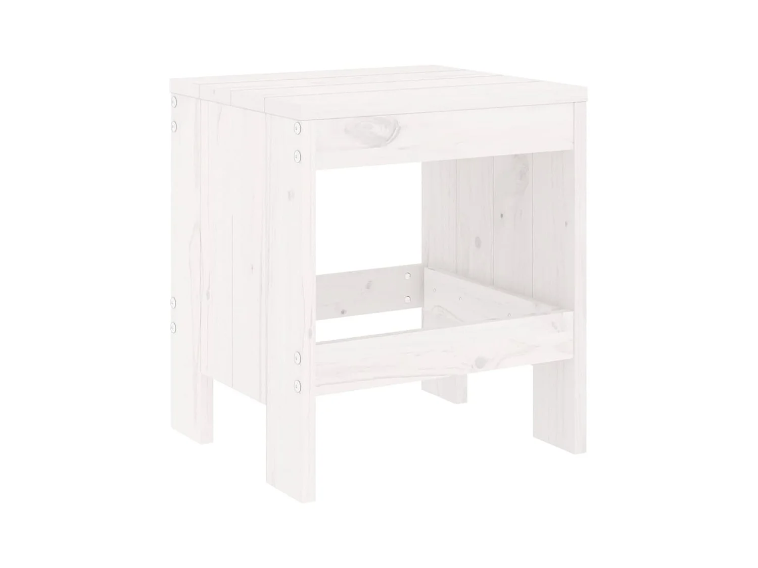 Vienna  Ensemble à manger de jardin 5pcs blanc bois massif de pin